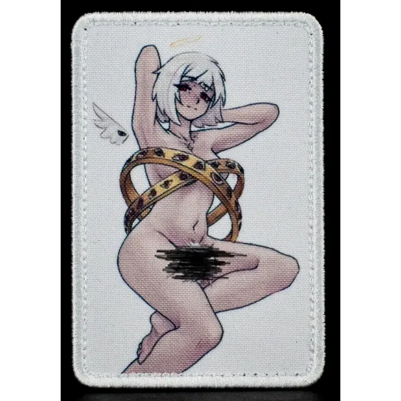 Нашивка, патч "Хорни" nude с липучкой.