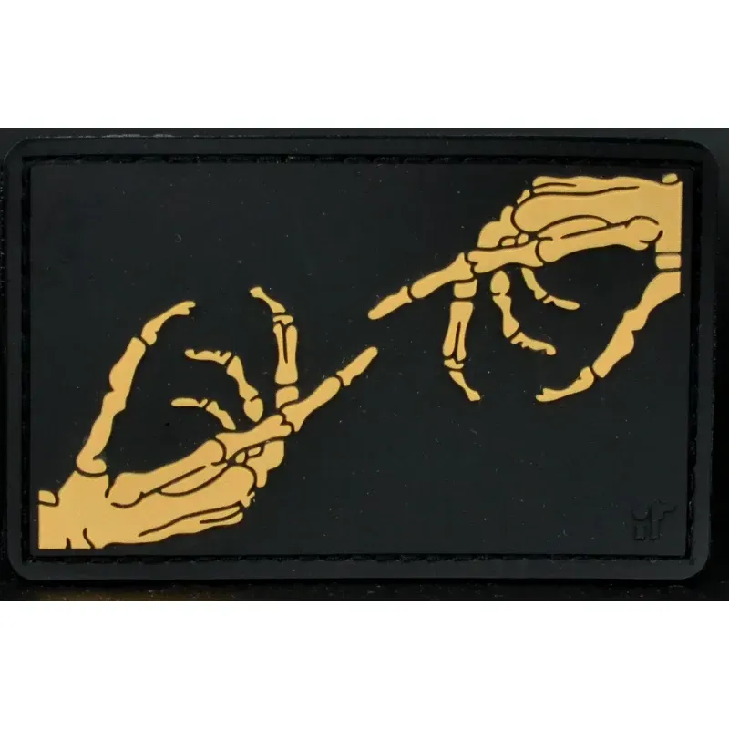 Нашивка, патч "Пока смерть не разлучит нас" ПВХ тактическая с липучкой.