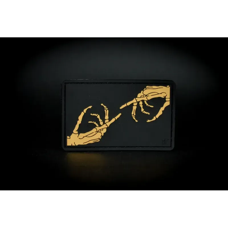 Нашивка, патч "Пока смерть не разлучит нас" ПВХ тактическая с липучкой.