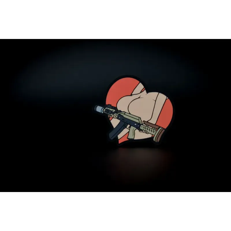 Нашивка, патч "Валентинка, Back" ПВХ тактическая с липучкой.