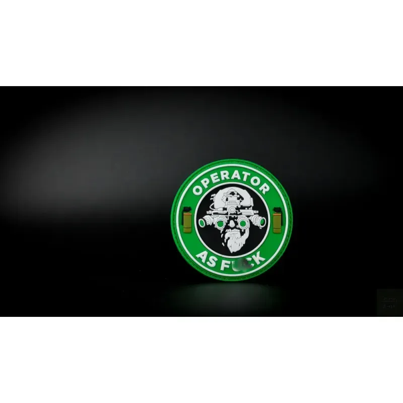 Нашивка, патч "Operator as FCK" ПВХ тактическая с липучкой.