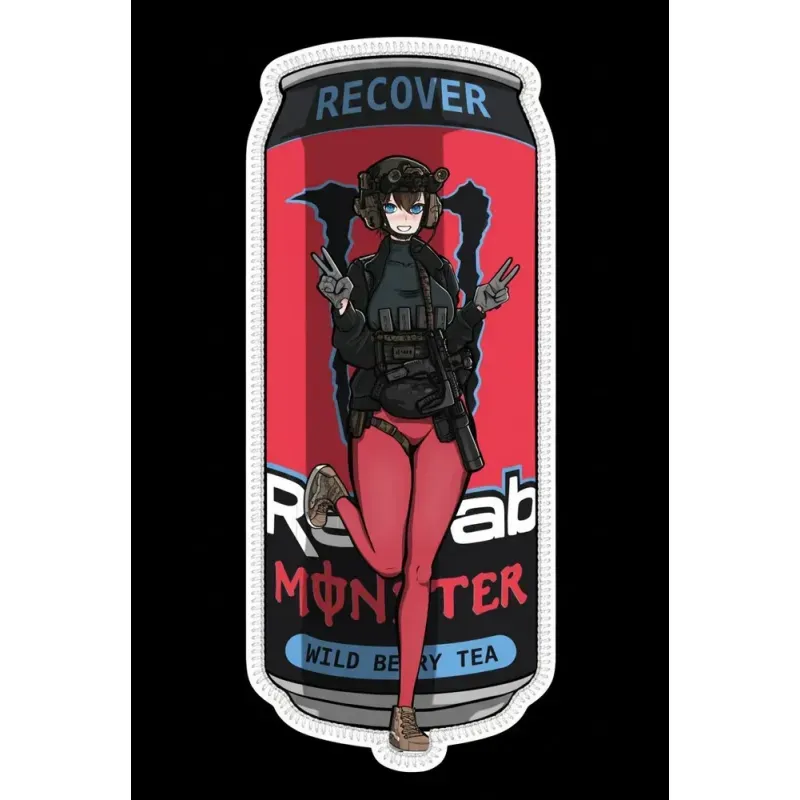Нашивка, патч "ENERGY ТЯН, MONSTER REHAB" тактическая с липучкой 