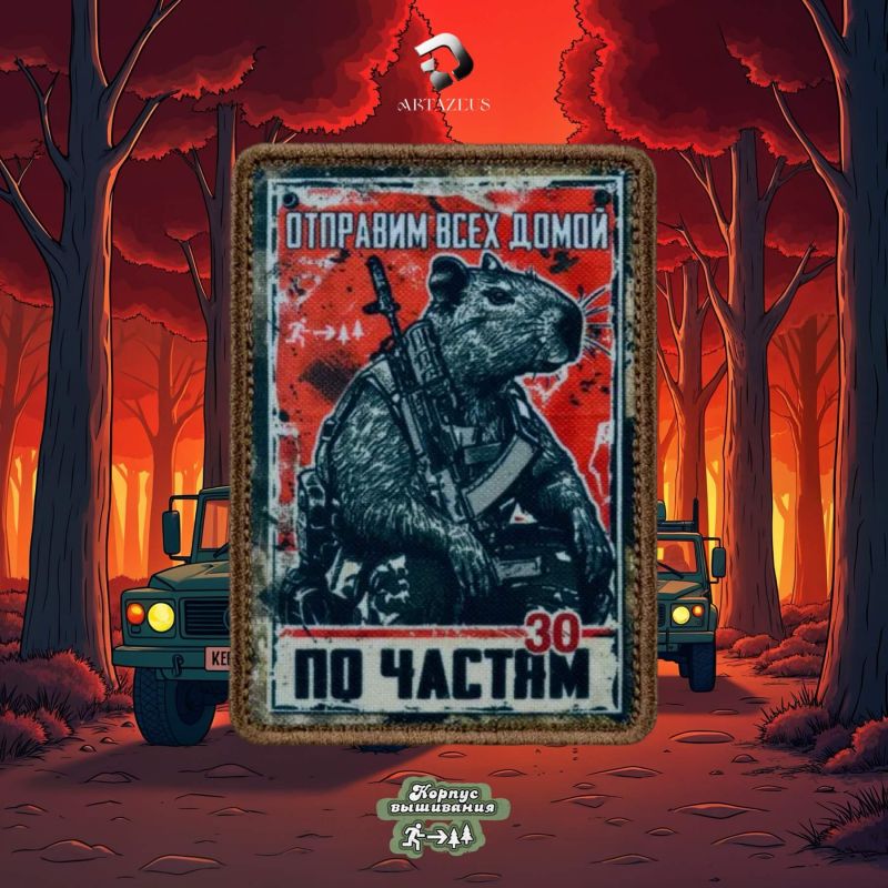 Нашивка, патч "По частям, Капибара, серия 30"