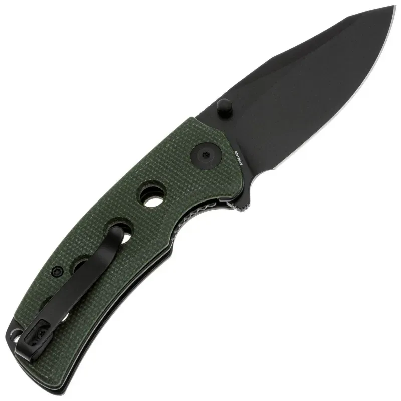 Складной нож Sencut Excalis black сталь 9Cr18MoV, рукоять Green Canvas Micarta