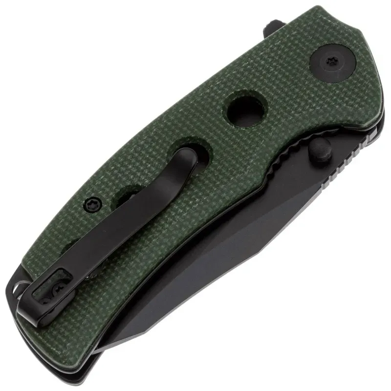 Складной нож Sencut Excalis black сталь 9Cr18MoV, рукоять Green Canvas Micarta