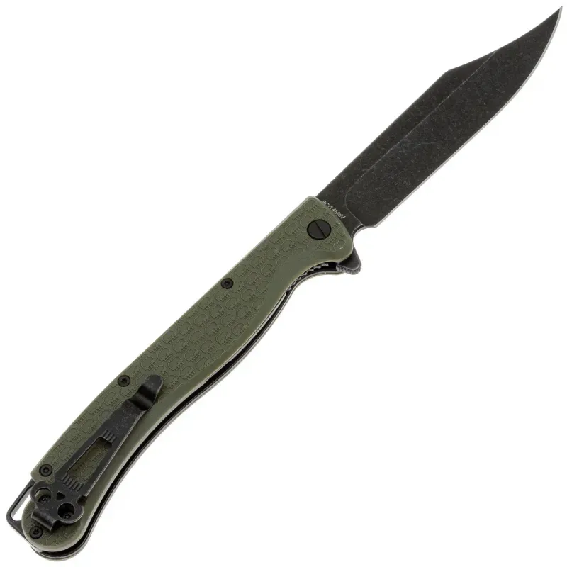 Складной нож Daggerr Toothpick DL blackwash сталь 8Cr14MoV, рукоять Olive FRN