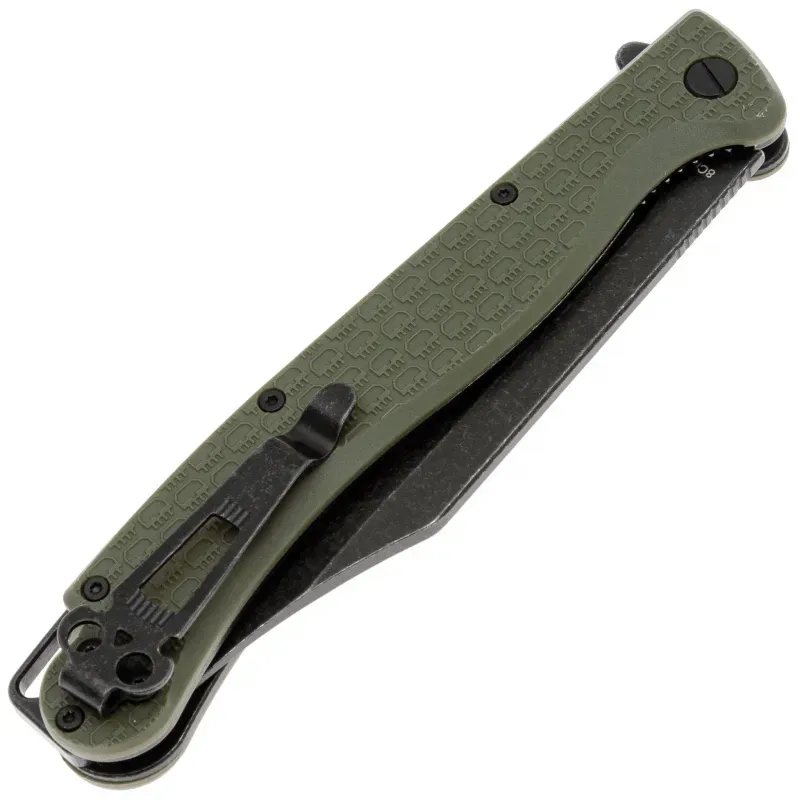 Складной нож Daggerr Toothpick DL blackwash сталь 8Cr14MoV, рукоять Olive FRN