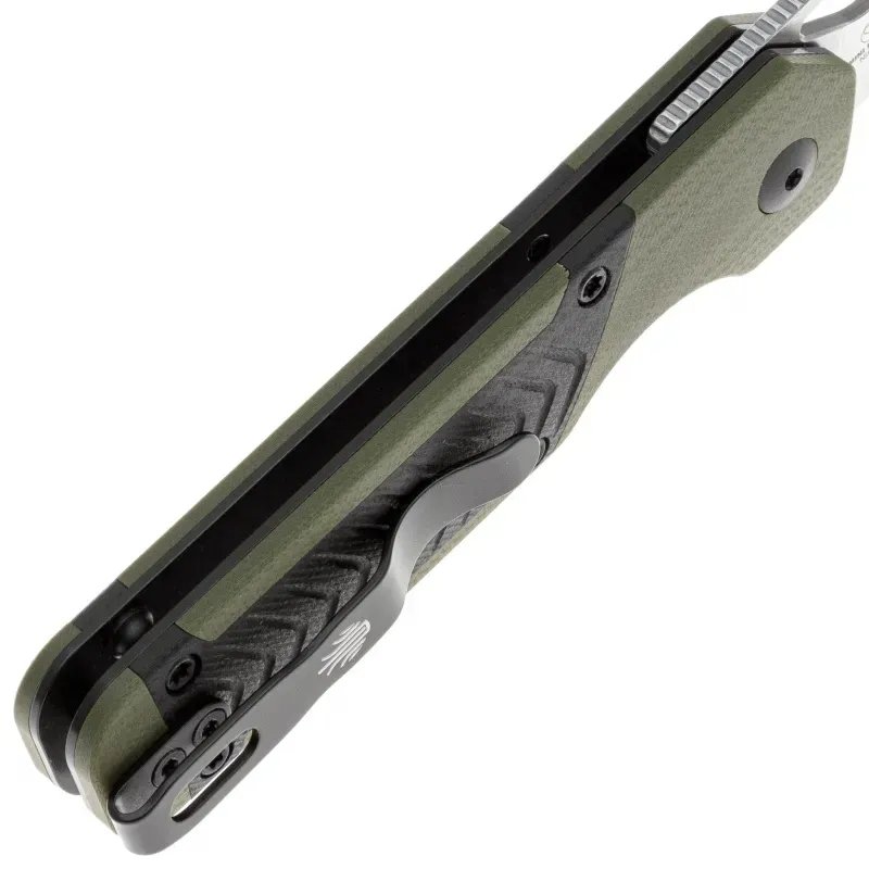 Складной нож Kizer Mini Militaw сталь Nitro-V, рукоять Green G10/Black Geometric Pattern G10