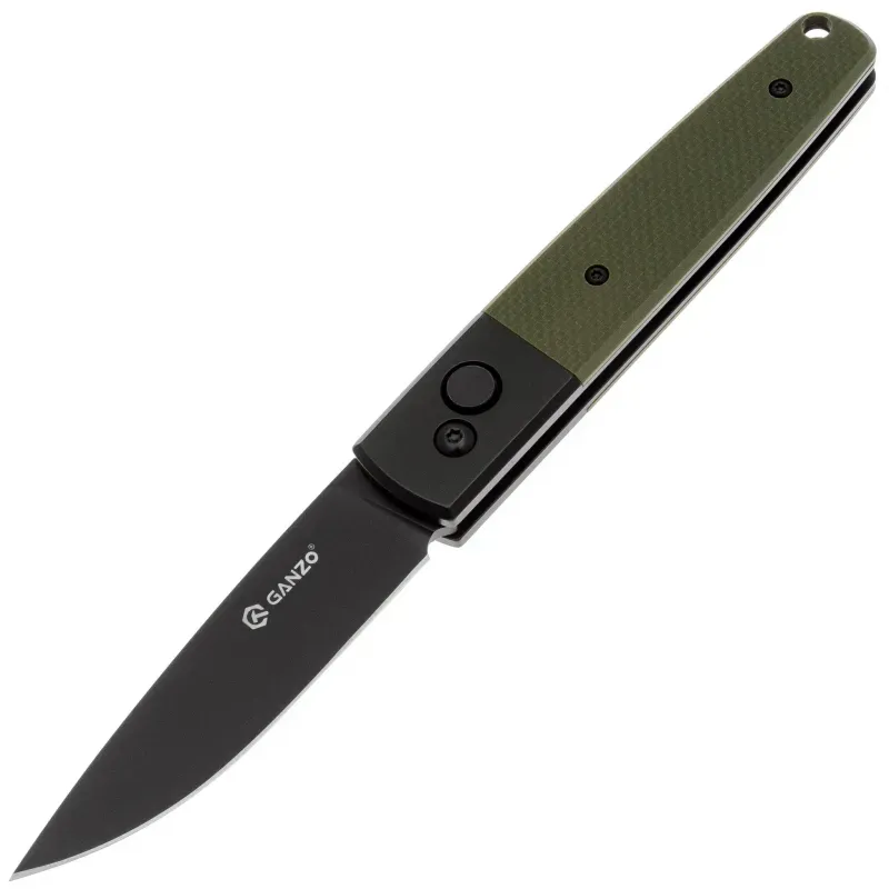 Складной нож Ganzo G721B-GR black cталь 440C, рукоять Green G10