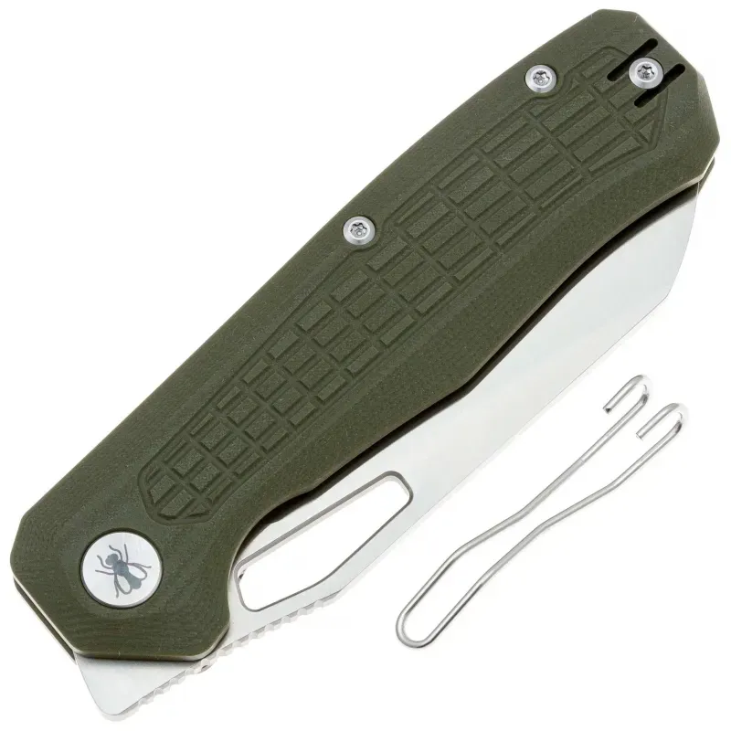 Складной нож Ironfly Syperfly satin сталь 14C28N, рукоять Green G10