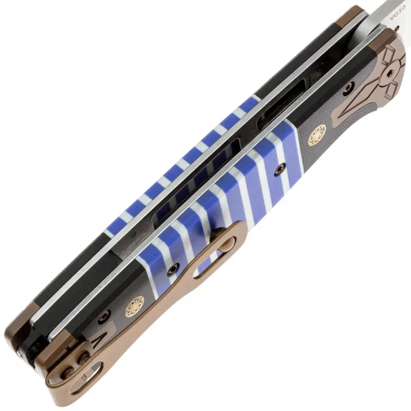 Складной нож Steelclaw Хорс-03 сталь VG-10, рукоять White/Blue G10