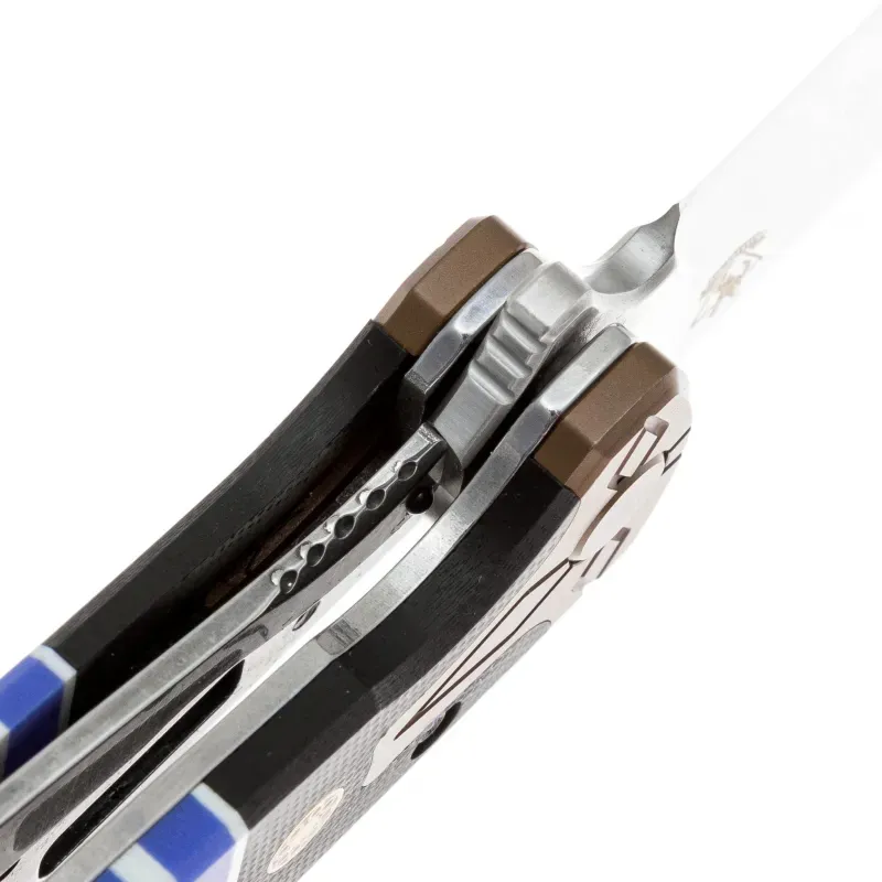 Складной нож Steelclaw Хорс-03 сталь VG-10, рукоять White/Blue G10