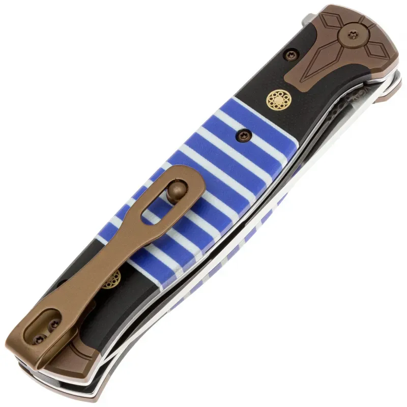 Складной нож Steelclaw Хорс-03 сталь VG-10, рукоять White/Blue G10