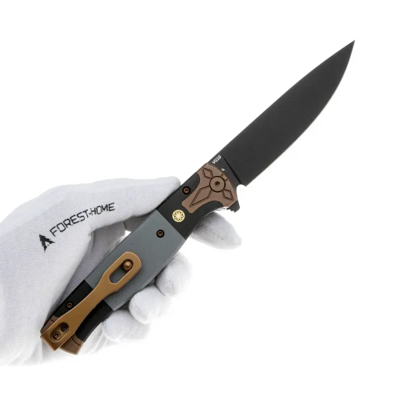 Складной нож Steelclaw Хорс-03 Black сталь VG-10, рукоять Grey G10