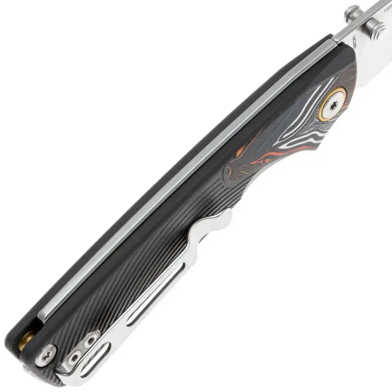 Складной нож SRM Dome satin сталь 14C28N, рукоять Dark grey G10/Gmascus