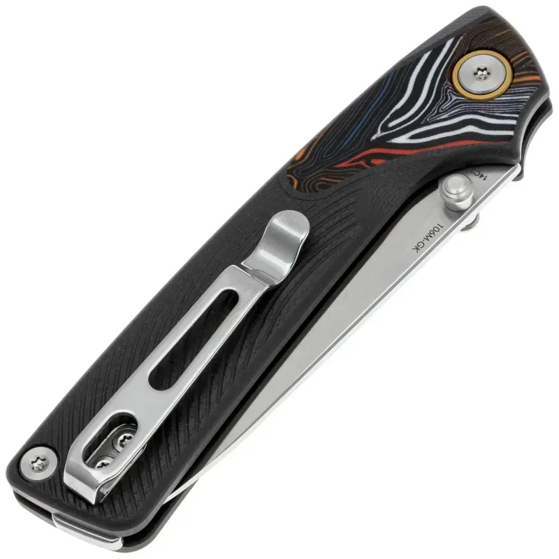 Складной нож SRM Dome satin сталь 14C28N, рукоять Dark grey G10/Gmascus