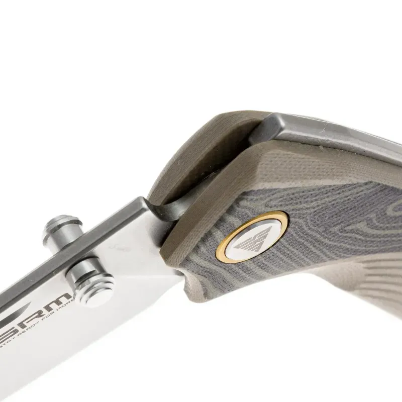 Складной нож SRM Dome beadblast сталь 14C28N, рукоять Desert G10/Gmascus