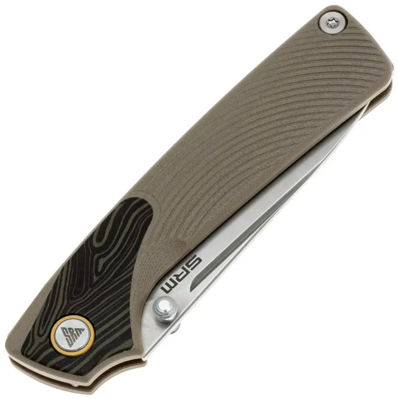 Складной нож SRM Dome beadblast сталь 14C28N, рукоять Desert G10/Gmascus