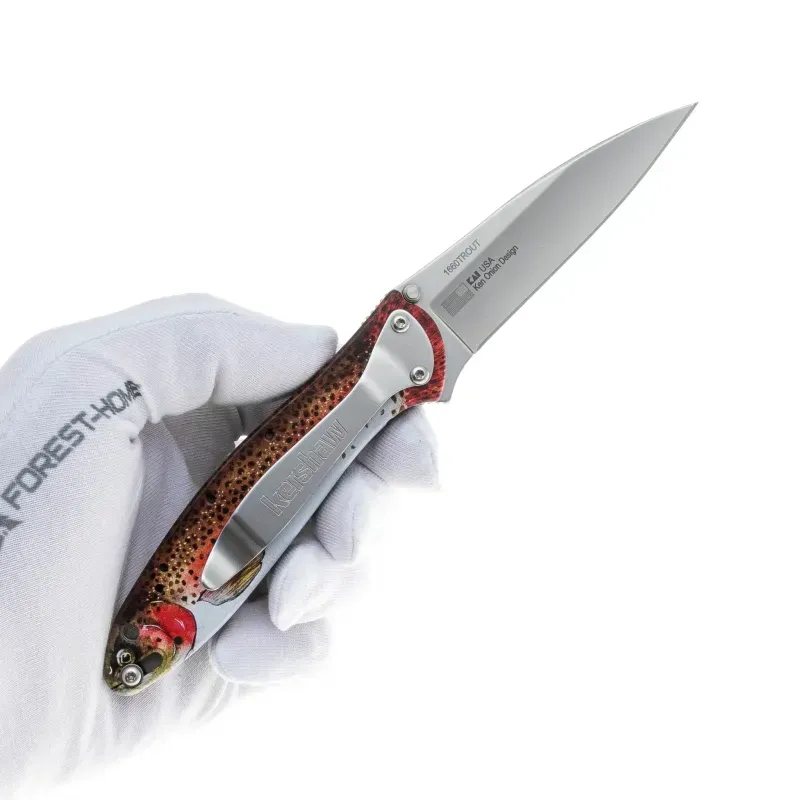 Складной нож Kershaw Leek Trout сталь 14C28N, рукоять Aluminium