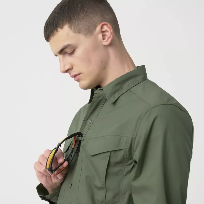 Рубашка тактическая Helikon-Tex Defender Mk2 с длинным рукавом, поликоттон рипстоп