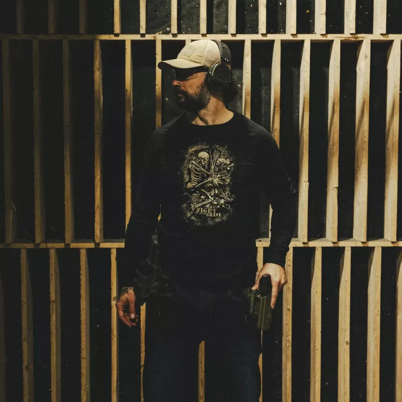 Футболка с длинным рукавом (Борьба до самой могилы) (T-shirt Long Sleeve (Fight to the grave))