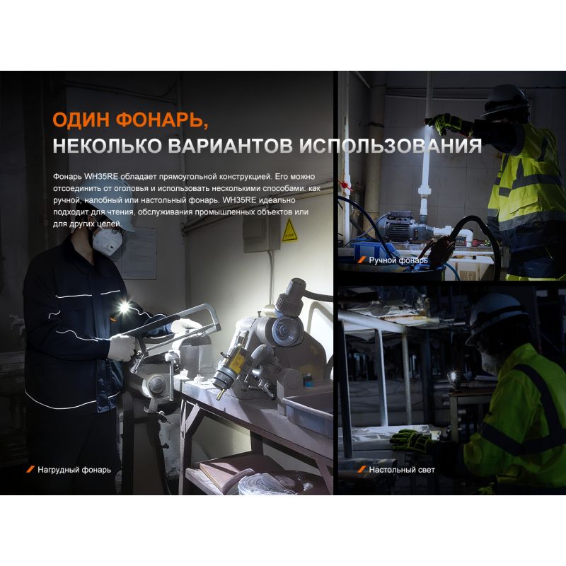 Фонарь Fenix налобный WH35RE взрывозащищенный