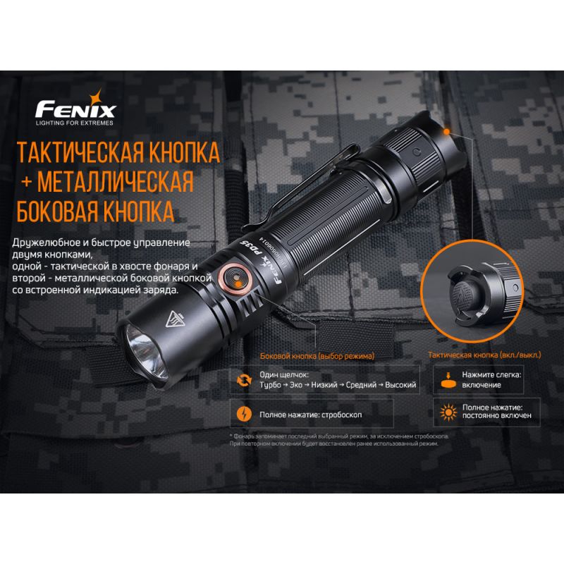 Фонарь Fenix тактический PD35 V3.0 зеленый 1700 люмен