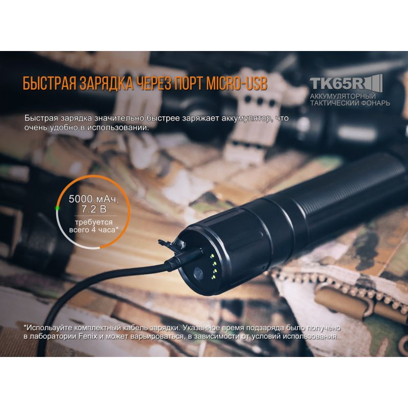 Фонарь Fenix поисковый TK65R Cree XHP70 LED 3800 люмен