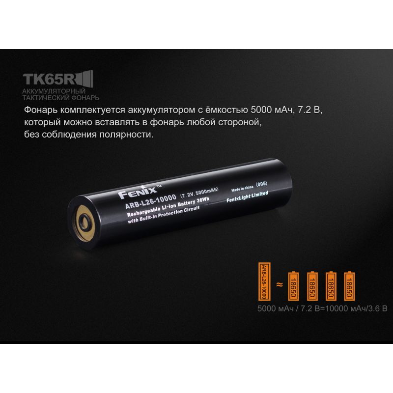 Фонарь Fenix поисковый TK65R Cree XHP70 LED 3800 люмен