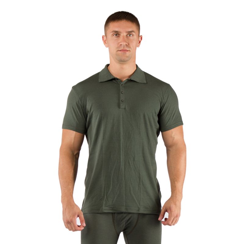 Футболка мужская DINGO/ кор. рукав/ шерсть 160/ зеленый / L, DINGO6262L