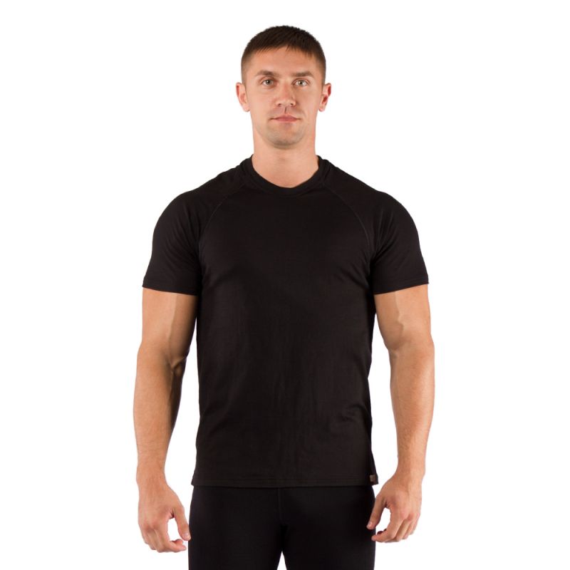 Футболка мужская Quido/ кор. рукав/ шерсть 160/ черный / L (Quido9090L)