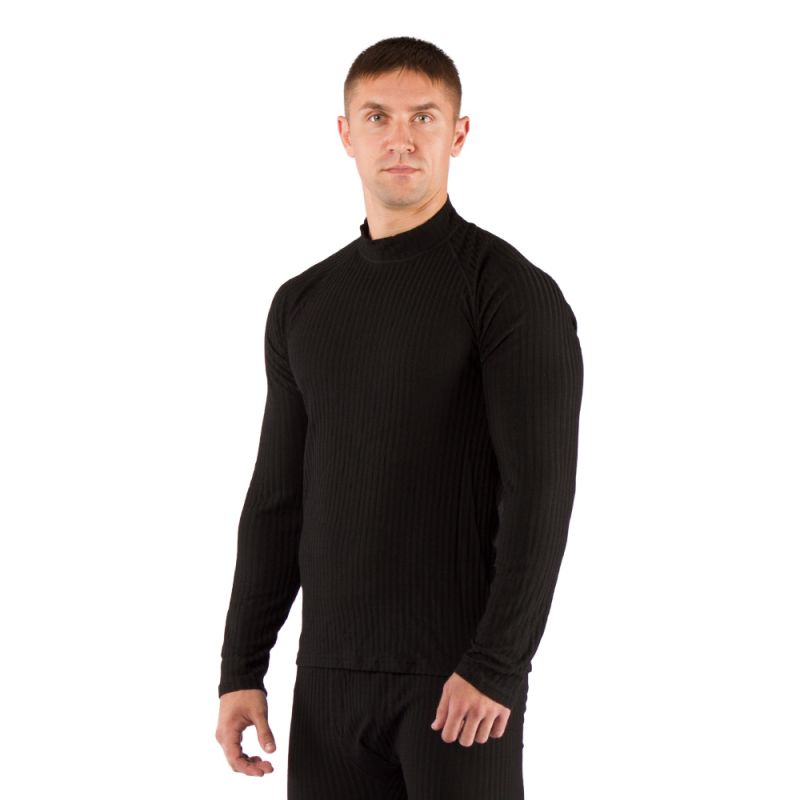 Футболка мужская SWU / дл. рукав / комбинир 180/ черный / XXL, SWU900XXL