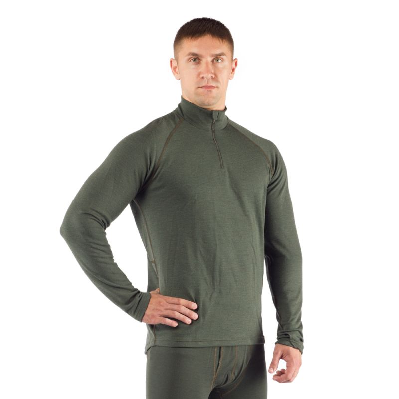 Футболка мужская WIRY/ дл. рукав/ шерсть 260/ зеленый/ L, WIRY6262L