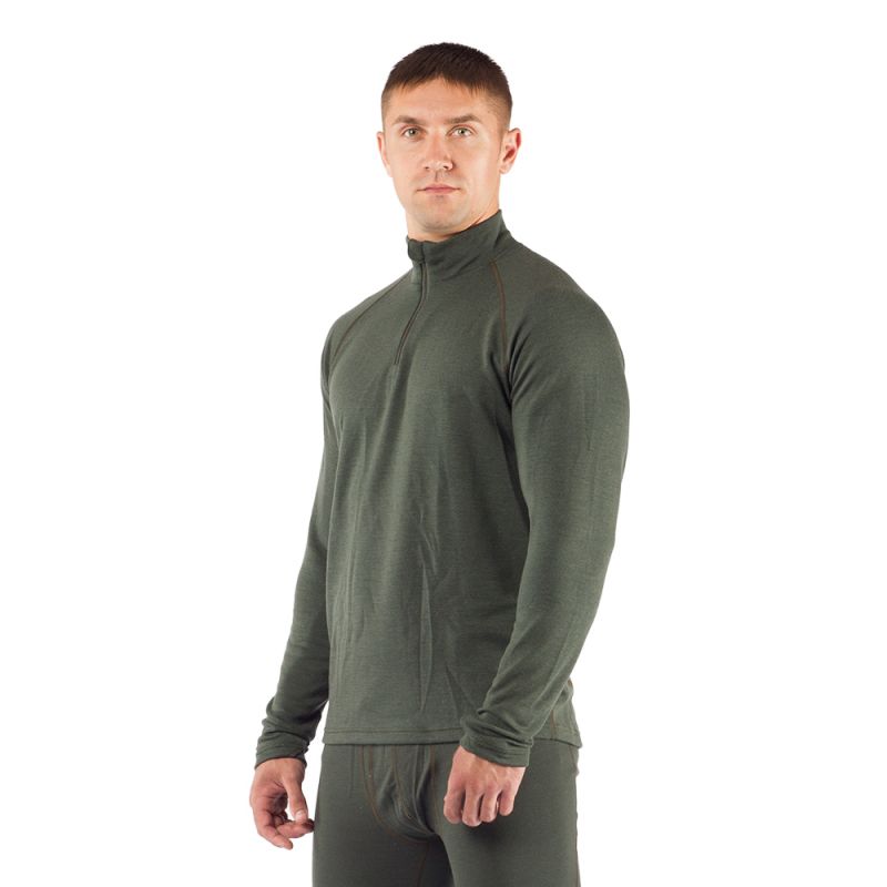 Футболка мужская WIRY/ дл. рукав/ шерсть 260/ зеленый/ M, WIRY6262M