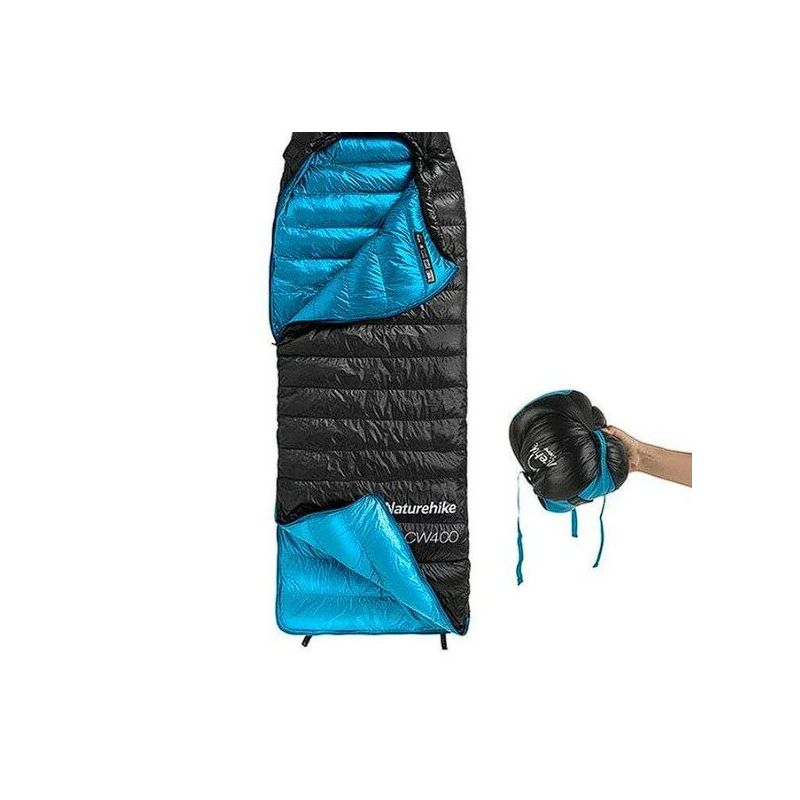 Спальный мешок Naturehike CWZ400 NH19W400-Z с пуховым конвертом L желтый, 6927595765364