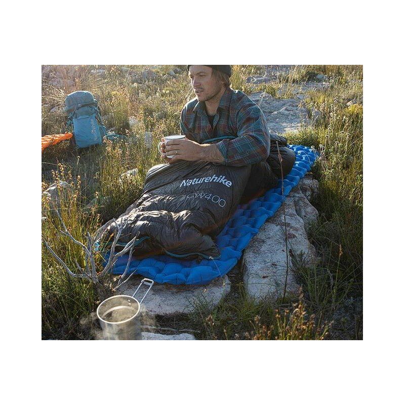 Спальный мешок Naturehike CWZ400 NH19W400-Z с пуховым конвертом M желтый, 6927595765340