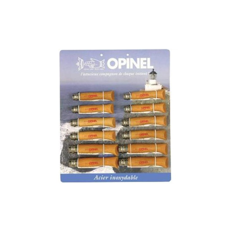 Набор-дисплей Opinel T095 из 12 ножей разных размеров из нержав стали, 000938