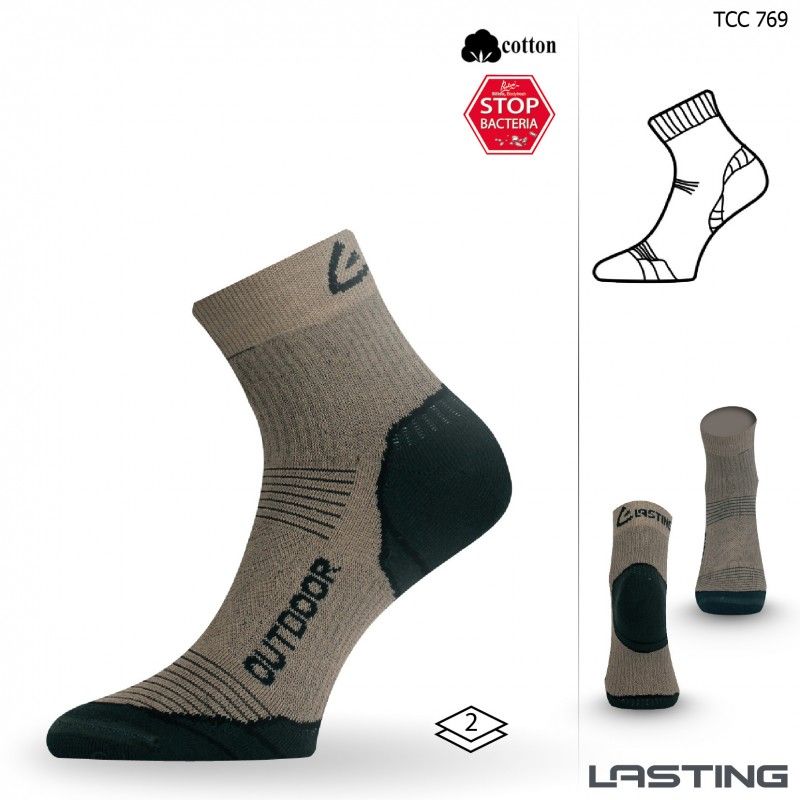 Носки Lasting TCC 769 cotton+polypropylene бежевый, размер M (38-41)