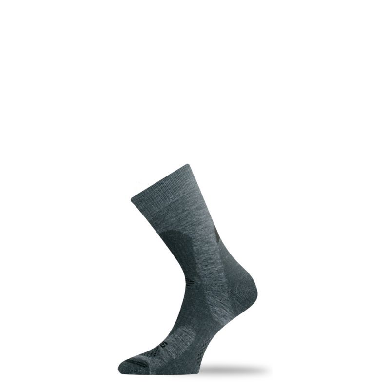 Носки Lasting TRP 889 wool+polyamide серый с темными вставками, размер S (34-37)