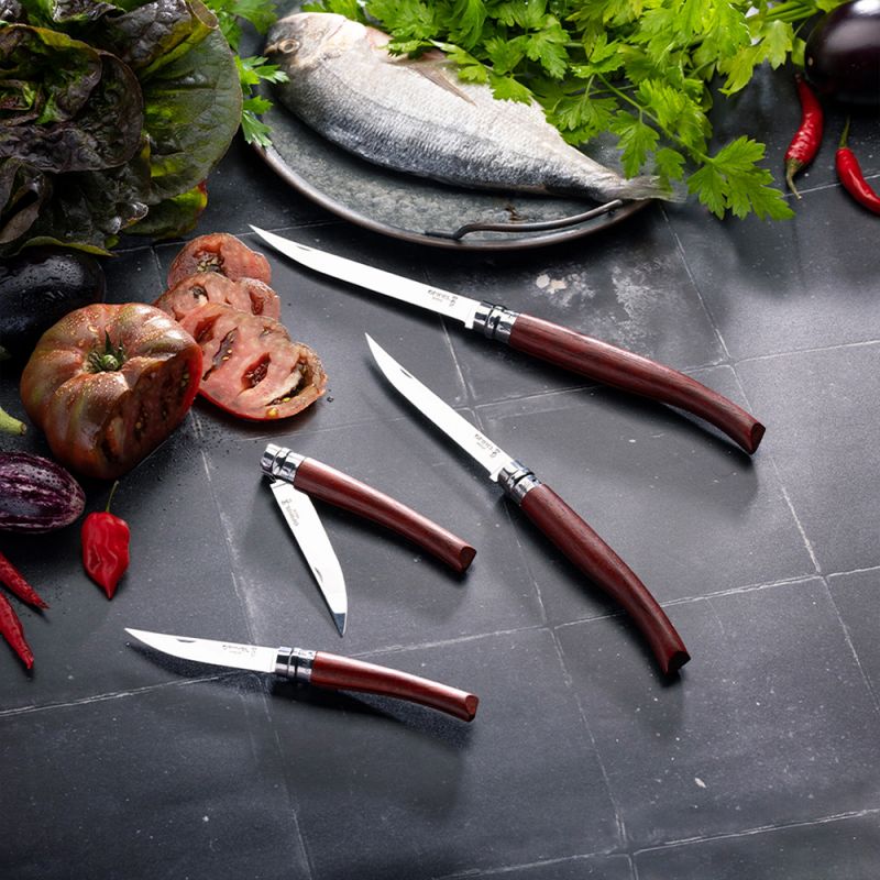 Нож филейный Opinel №12, нержавеющая сталь, рукоять из падука
