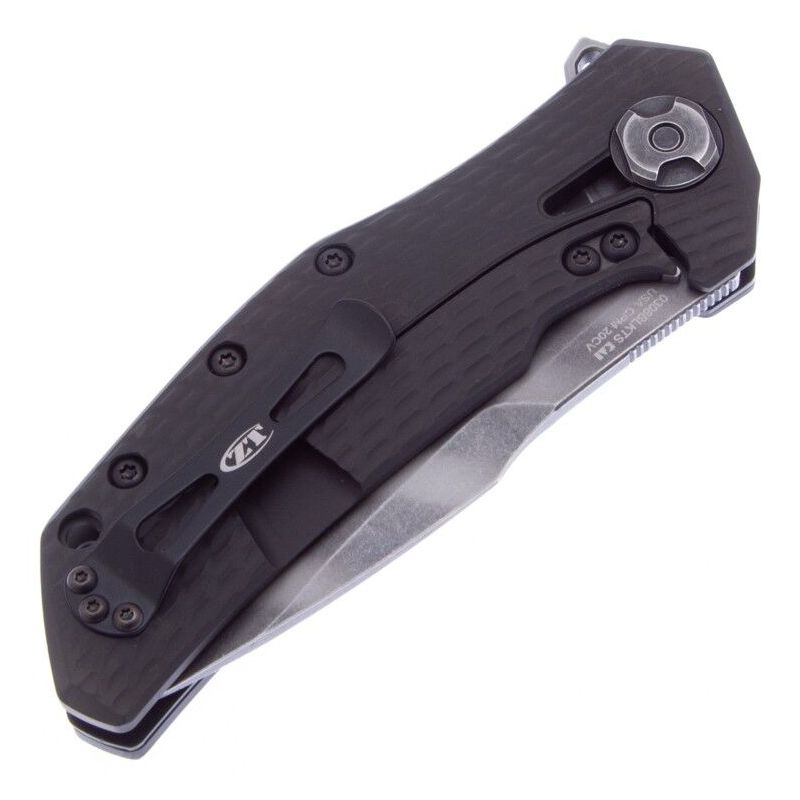 Складной нож Zero Tolerance 0308BLKTS сталь CPM-20CV Tiger Stripe DLC, рукоять титан/G10