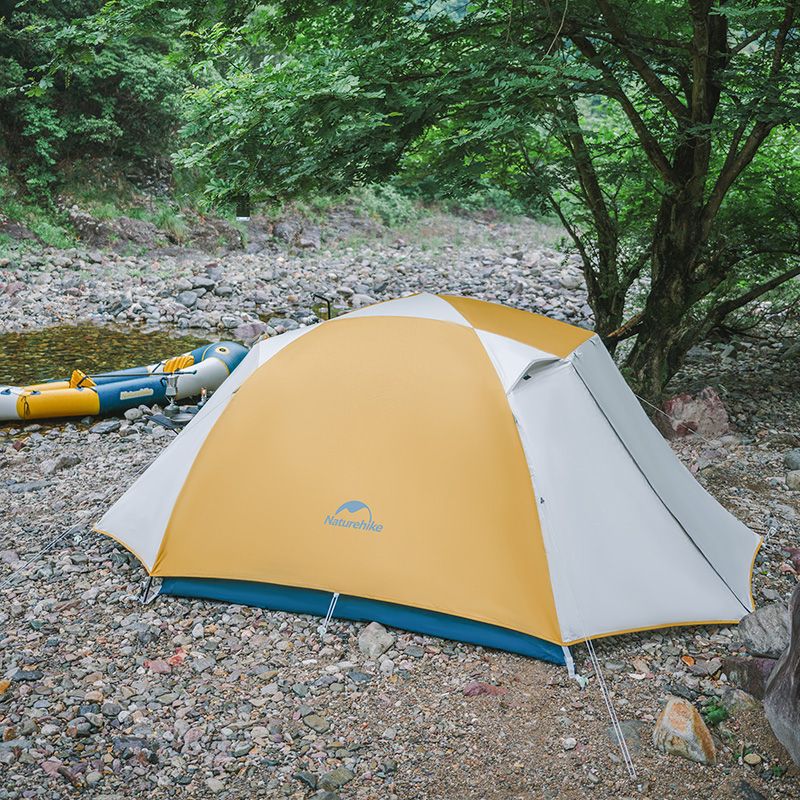 Палатка Naturehike Yunchuan-Pro 4 Seasons CNK2300ZP024 двухместная ультралёгкая желтый/серый