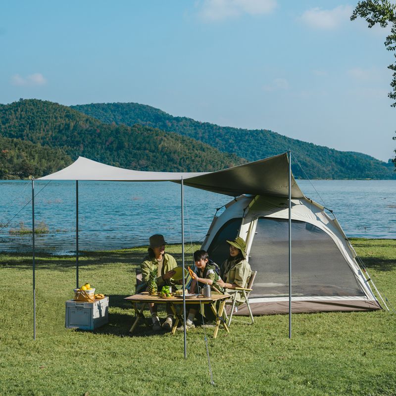 Палатка Naturehike Ango Automatic CNK2550WS010 четырехместная, c навесом, серая