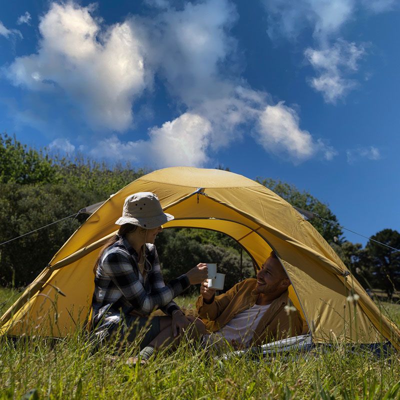 Палатка Naturehike P-Series NH18Z022-P 210T/65D, двухместная, желтая