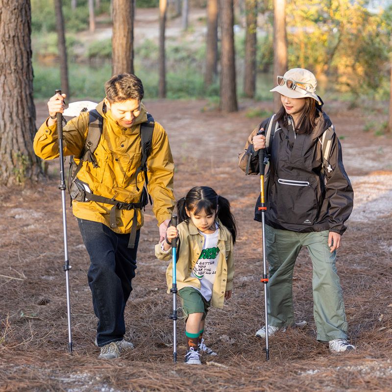 Палка треккинговая Naturehike ST01 6061 AL NH17D001-Z с 3 узлами женская 57-120 золотой
