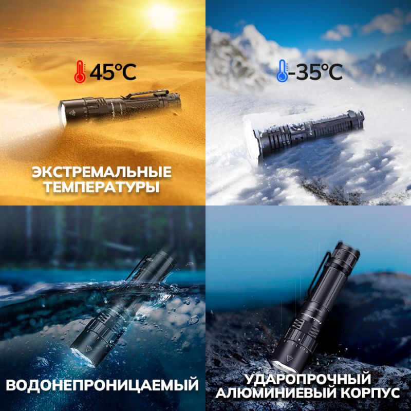 Фонарь Fenix тактический PD40R V3.0 3000 люмен