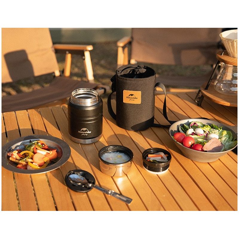 Термос Naturehike NH20SJ041 500мл (для еды) , черный, 6927595767467