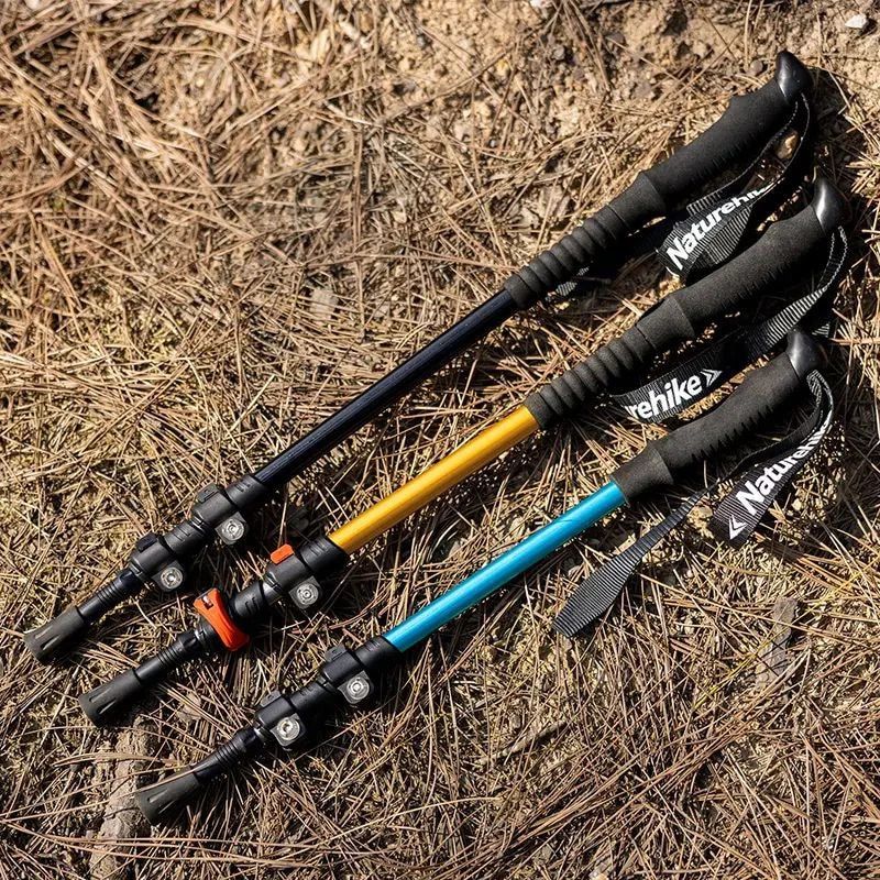 Палка треккинговая Naturehike ST 01 6061 (3-секции) NH17D001-Z (62-135cm) голубой
