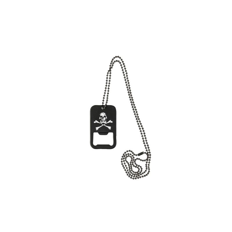 Жетон с цепочкой DOG TAG BOTTLE OPENER SKULL Mil-Tec , цвет Black